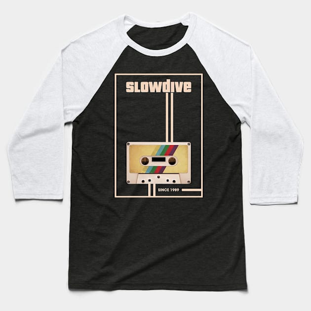 Slowdive Music Retro Cassette Tape Baseball T-Shirt by Computer Science